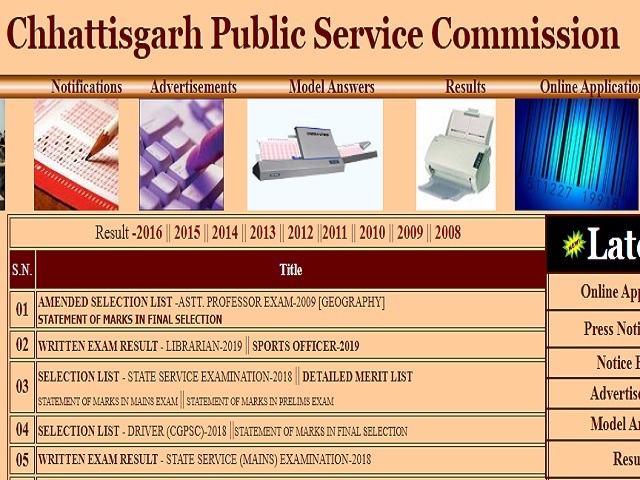 CGPSC IMO Interview Schedule 2021